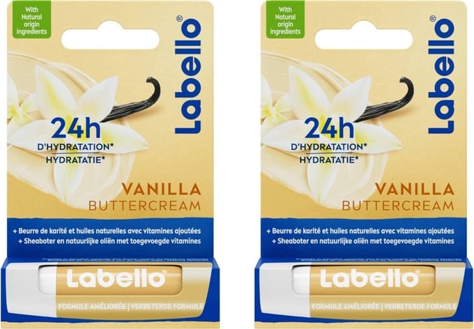 Labello Vanilla buttercream 4.8G - 2 stuks