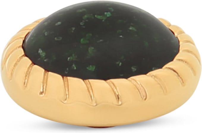 Melano Vivid Rope Steentje Green Goldstone | Goud