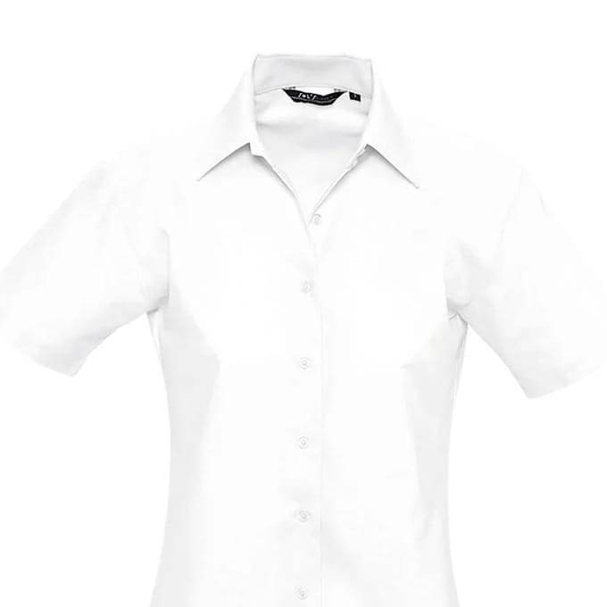 SOLS Dames/Dames Elite Oxford Business Blouse met korte mouwen (Wit)