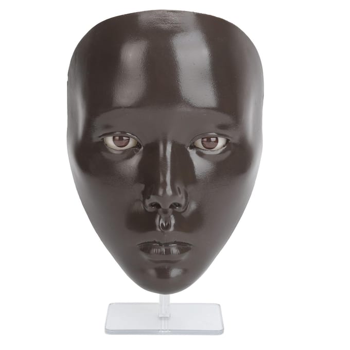 Oefenhoofd voor make-up met plastic standaard 5D siliconen volledig gezicht make-up oefenbord herbruikbaar gray