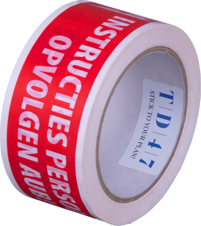 TD47 Afstandstape Instructies 50mm x 66m
