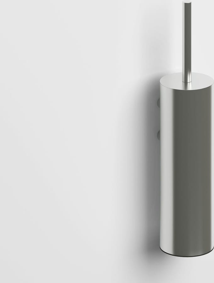 Clou Sjokker toiletborstelgarnituur 8x37.2cm wandmodel rvs geborsteld