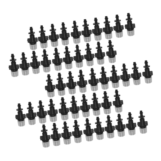 Lot de 50 buses de brumisation pour système d'irrigation goutte à goutte de jardin XL gray