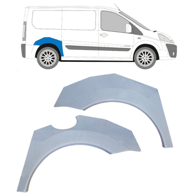 Reparatiepaneel achterspatbord voor Citroen Jumpy 2007-2016 / Links + Rechts