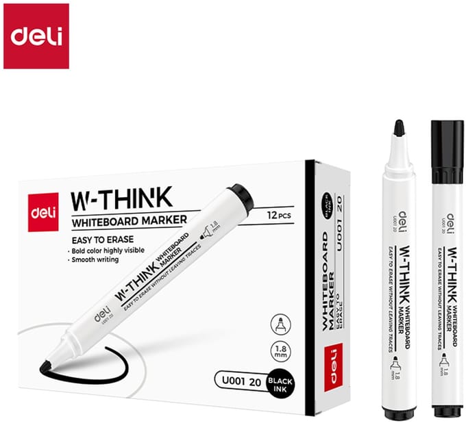 Think whiteboardmarker met ronde punt - 6 stuks