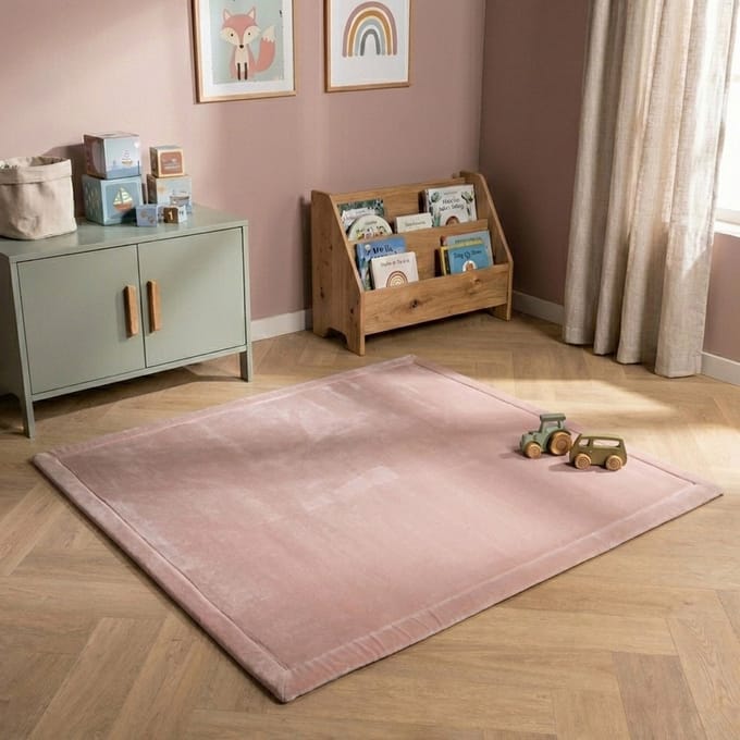 Little Olly Vierkante speelmat - Jip Roze - 200x200cm