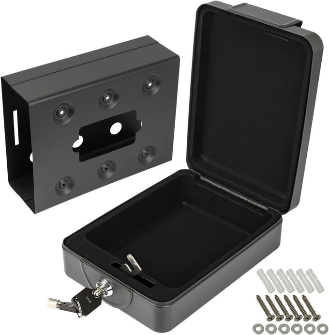 Schroefkast Geldcassette - Documentenbox Veiligheidskluis - Waardevolle Spullen Opbergen - Cilinderslot met 2 Sleutels