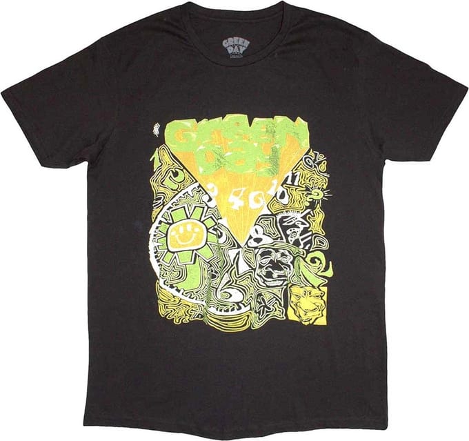 Green Day - Psychedelic Kerplunk Heren T-shirt - L - Zwart