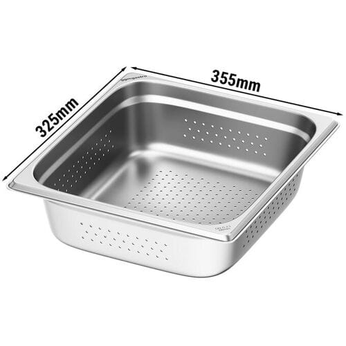 GGM Gastro (6 stuks) RVS GN-bak GN 2/3 - geperforeerd - Diepte: 100mm zilver
