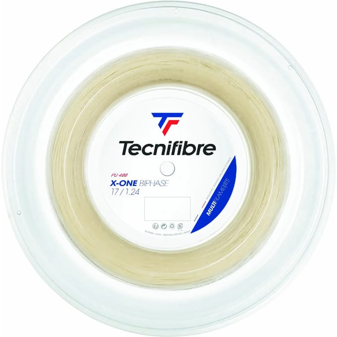 Tecnifibre X-One Biphase Rol 200M Tennissnaar Snaar Dikte: 1.34,Kleur: Naturel