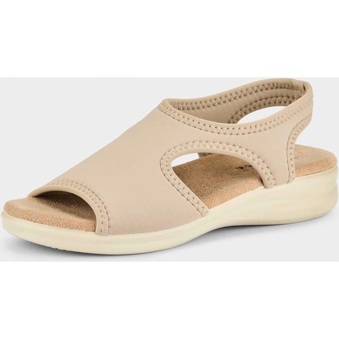 Sandalen van stretch - beige - Gr. 39 van Goldner Fashion