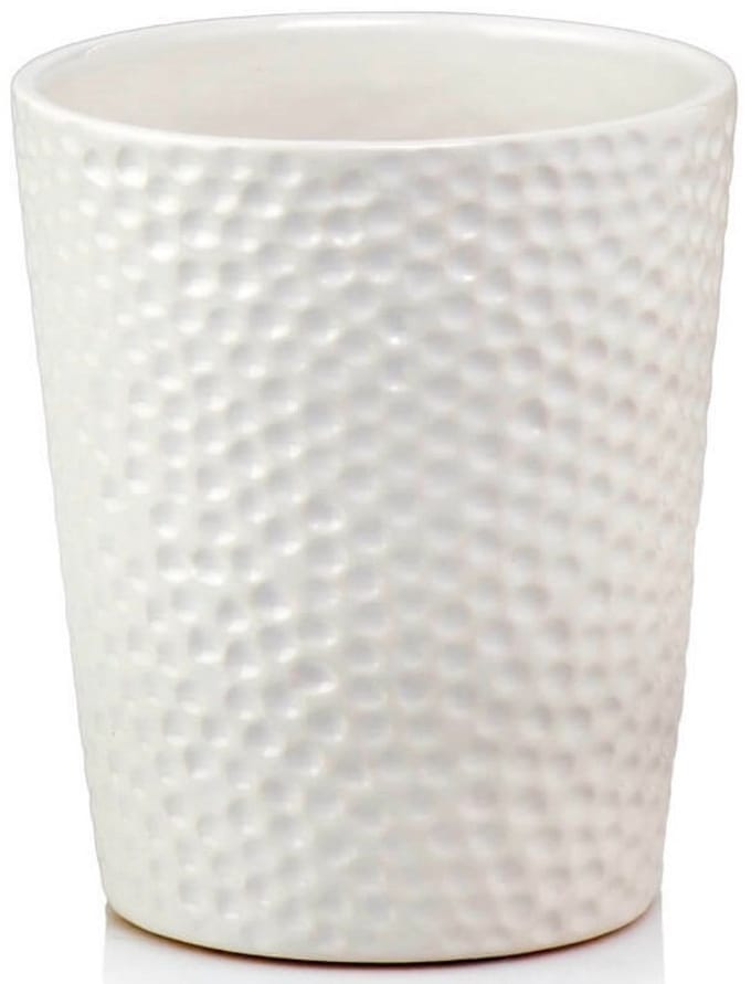 Polnix - Bloempot - Okronde - Wit - Twaalf centimeter