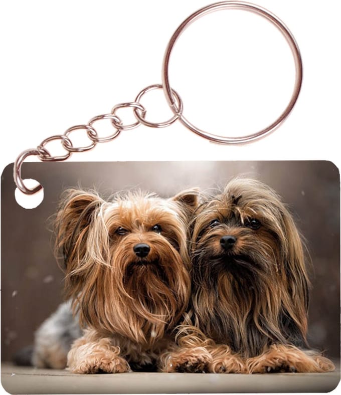 Sleutelhanger 6x4cm - Yorkshire Terrier Hond
