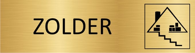 CombiCraft deurbordje Zolder in goud met tape - 165 x 45 mm