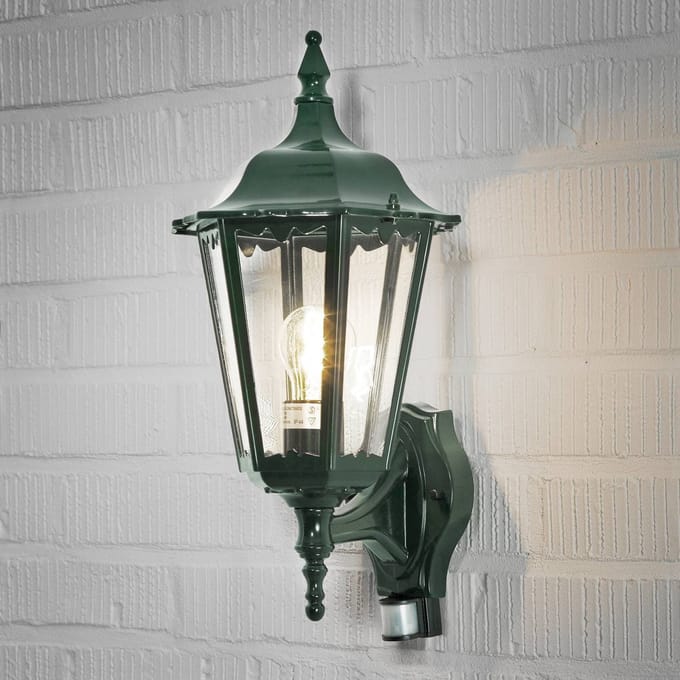Konstsmide Firenze 7236-600 Buitenlamp met bewegingsmelder (wand) E27 100 W Groen