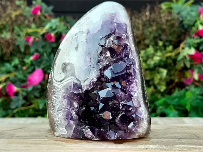 Amethist cluster uit Uruguay - 869 gram