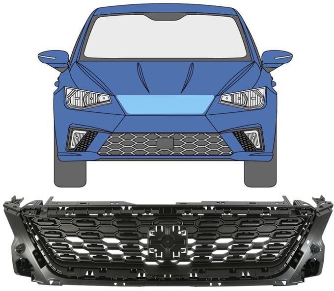 Grill voor Seat Ibiza 2017-