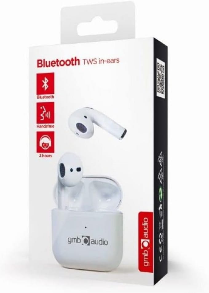 Draadloze TWS Oordopjes Wit met Oplaadcase - 12 Uur Batterij en Bluetooth 5