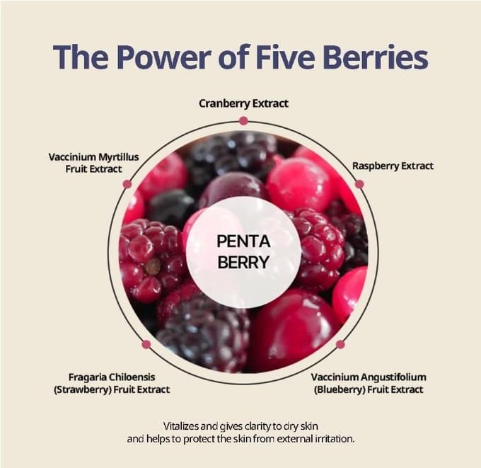 [HEVE BLUE] Lingettes Réparatrices Penta Berry Panthénol 70 Pièces white