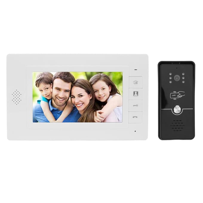Système d'interphone vidéo filaire avec écran LCD de 7 pouces, vision nocturne, grand angle de 120 degrés US Plug