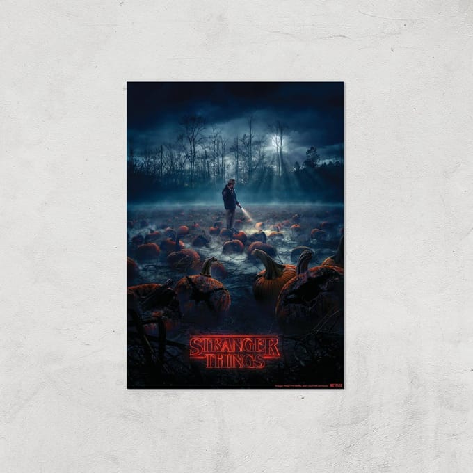 Stranger Things Pumpkin Patch Giclee Art Print - A4 - Print Only