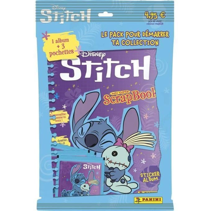 Asmodee stickerboek Stitch Super Scrapbook Starter Pack met stickers.