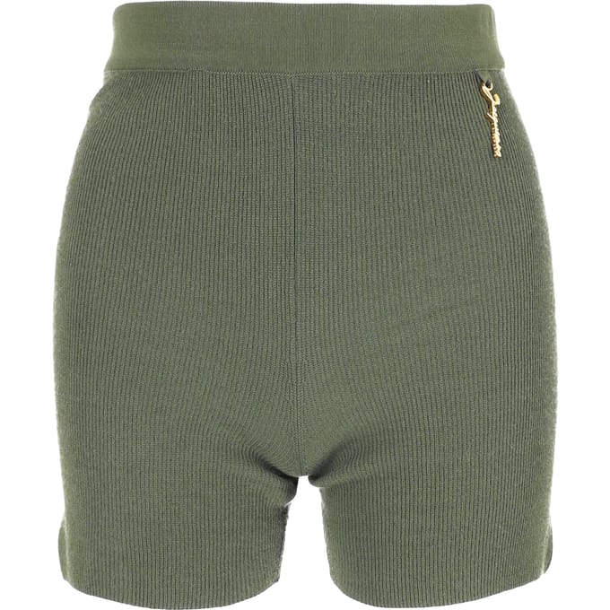 Jacquemus Le Short Pralu gebreide shorts in groene viscose