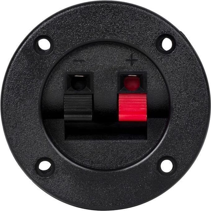 Luidspreker Terminal - 2-polig - Rond - Zwart/Rood