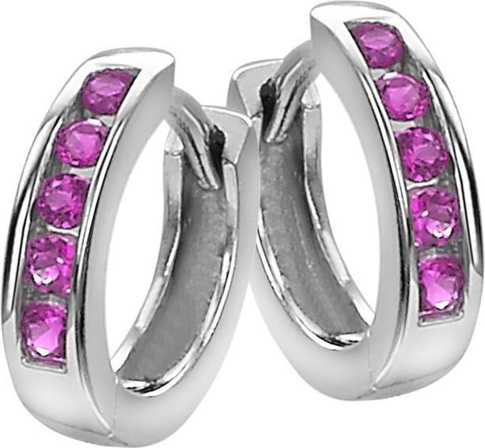 Orphelia ZO-6076/2 - oorring Zilver 925 - Zirconium Roze