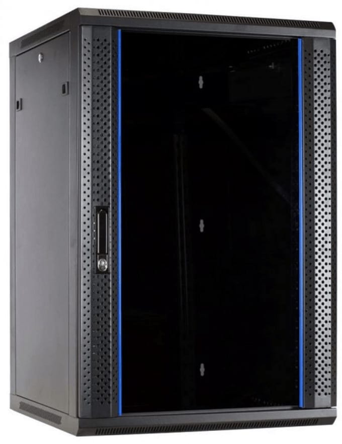 DSIT 27U wandkast met glazen deur 600x600x1300mm (BxDxH) - serverbehuizing - serverrack - serverkast - 19 inch
