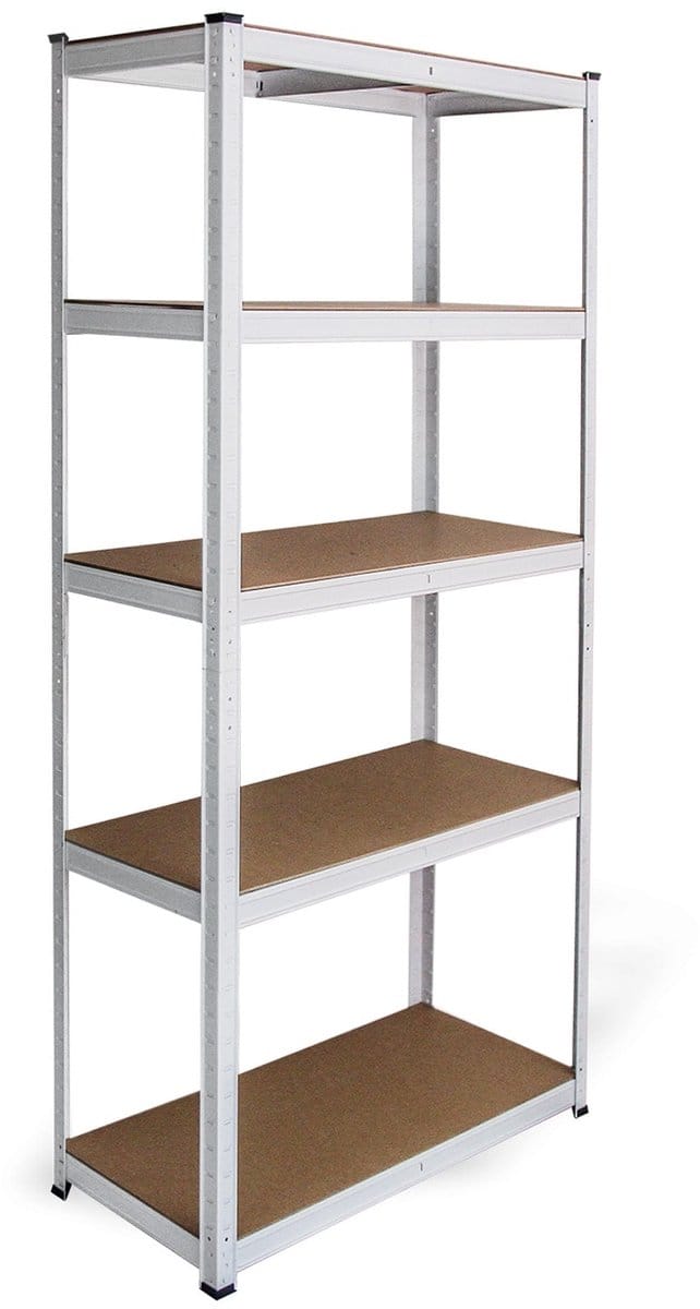 Witte stellingkast - wit - 90x40x180 cm - 200kg draagvermogen