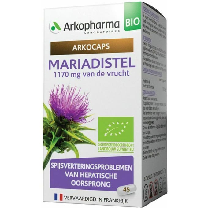Arkopharma Arkocaps Mariadistel Bio 45 Capsules