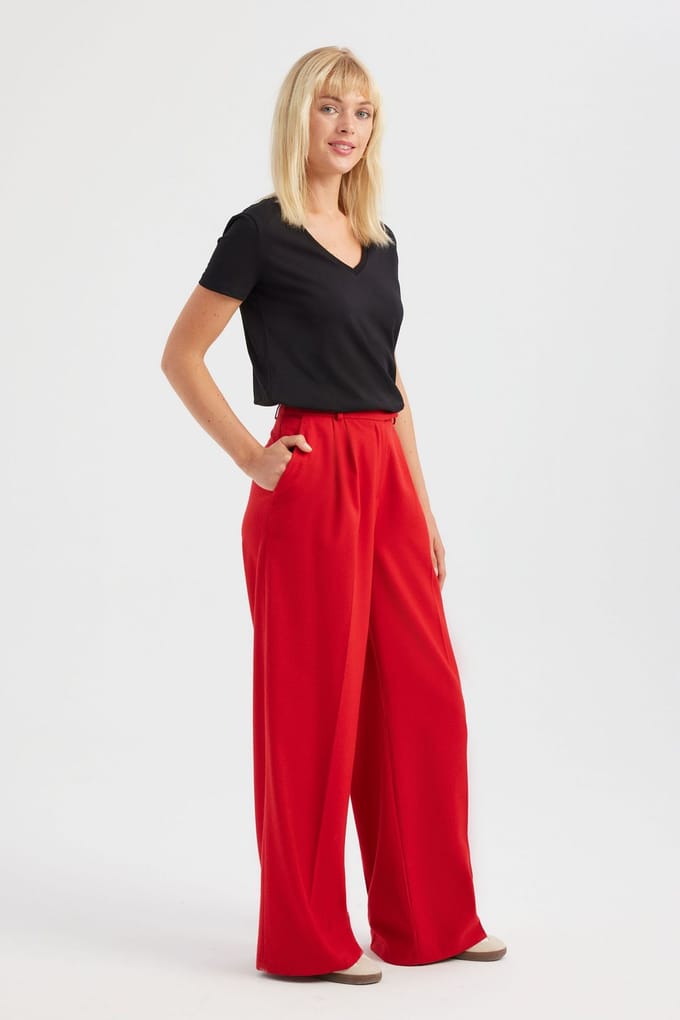 V-hals Basis T-shirt