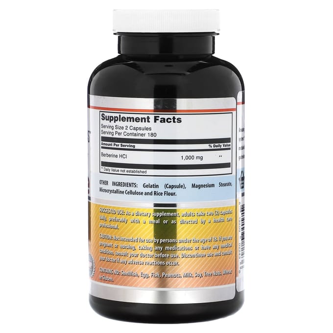 Amazing Nutrition, Berberine, 1000 mg, 360 capsules (500 mg per capsule)