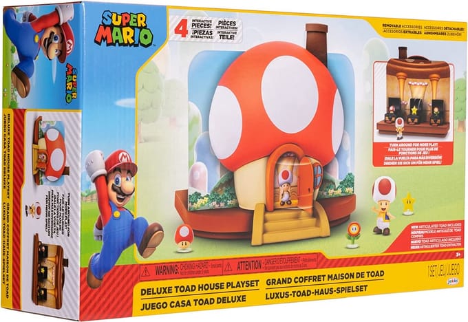 Super Mario toad huis deluxe voor figuren van 6,5  cm