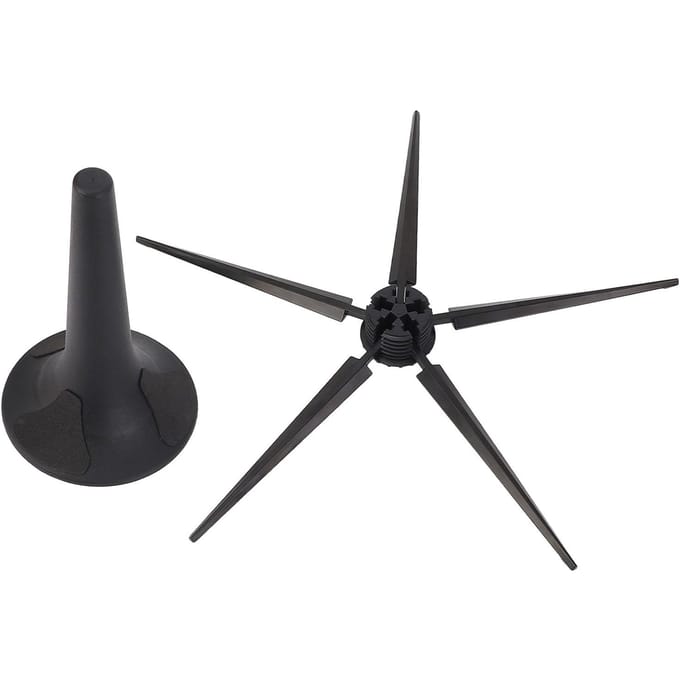 Trompet Standaard Houder Metaal Opvouwbaar 5-potig Afneembaar Antislip Fluit Standaard Instrument Houder black