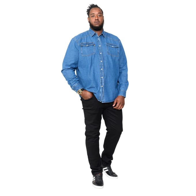 Duke Heren D555 Claude Stretch Tapered Stretch Kingsize Jeans 52S zwart