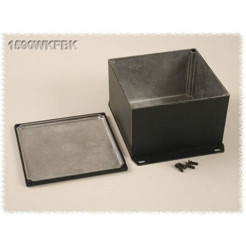 Hammond Electronics 1590WKFBK Universele behuizing 125 x 125 x 79 Aluminium Zwart 1 stuk(s)