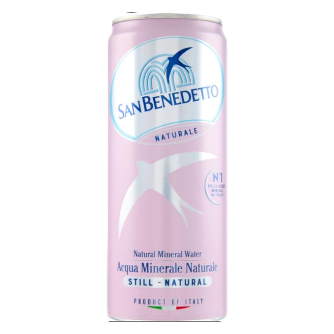 Water in blik acqua naturale blik 330ml - san benedetto