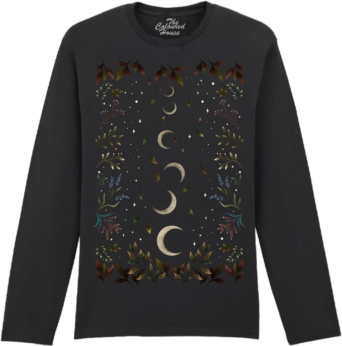 Crescent Moon Garden The Coloured House Longsleeve T-shirt M