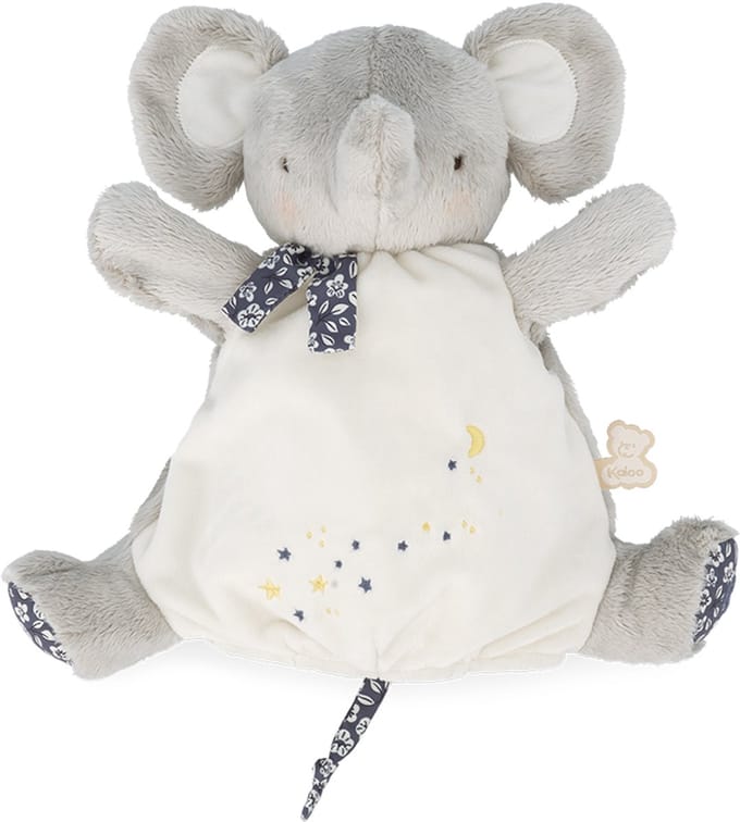 Kaloo handpop olifant - knuffelpop voor fantasierijk spel.