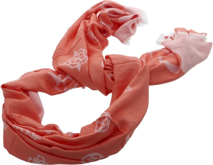 GUESS Sjaal Loralee Scarf 80X190 Coral Koraalrood