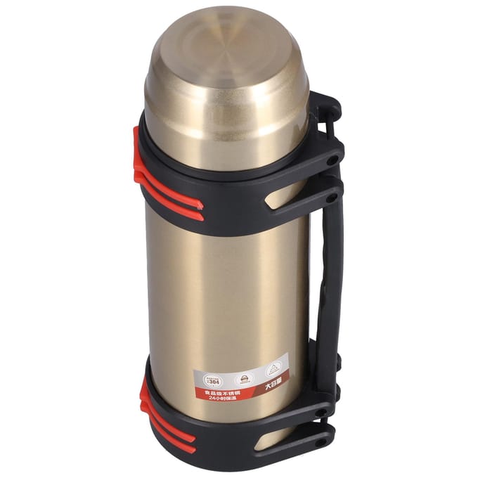 2000 ml Vacuüm Beker Grote Capaciteit Buiten Reizen Waterfles voor Buiten Fietsen black