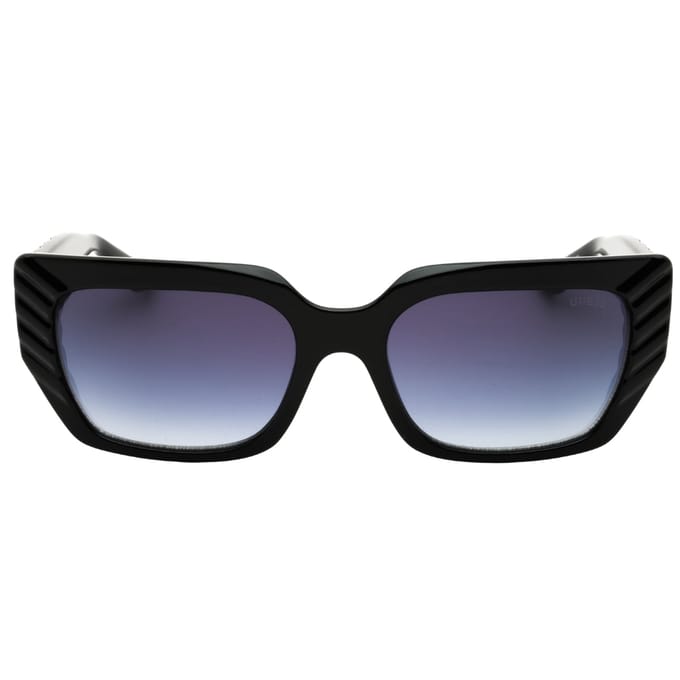 Guess Zonnebril Met Glanzend Zwart Frame En Getinte Glazen Met Kleurverloop
