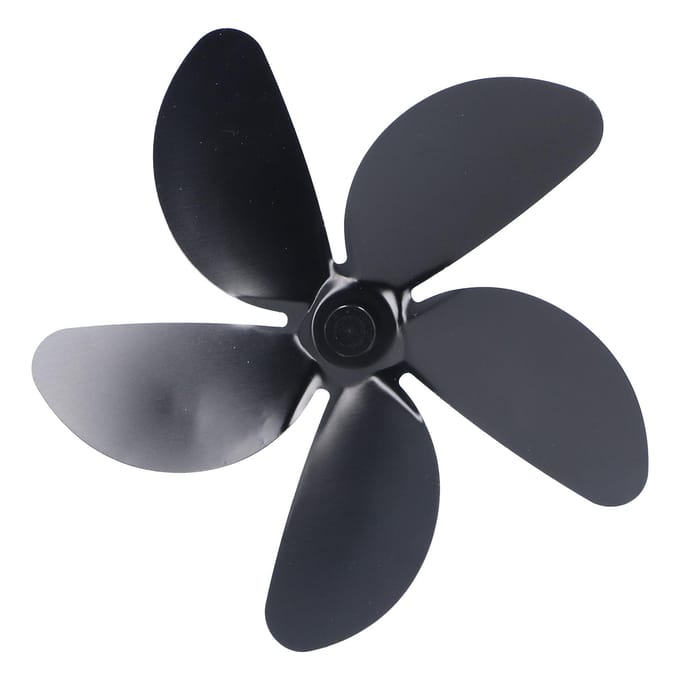 Ventilatorblad Vervanging Open Haard Aluminiumlegering Blad Zwart Universeel Kachelventilatorblad 5 Blad black