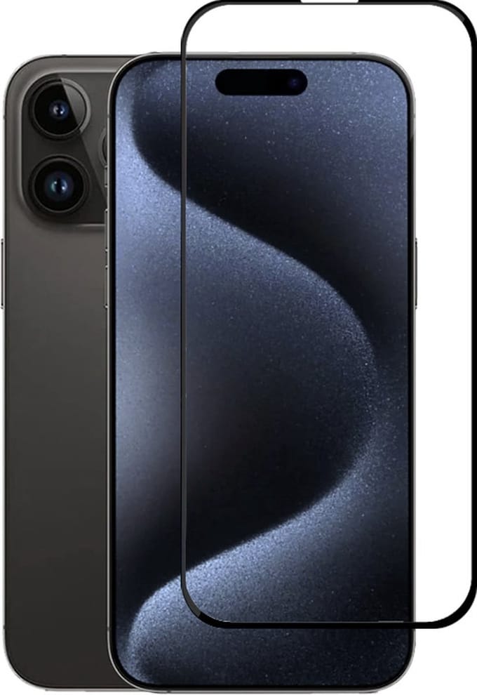 Full Cover Screenprotector Geschikt Voor iPhone 15 Pro Max - Volledige Beschermglas - PREMIUM Tempered Glass - 1 stuk