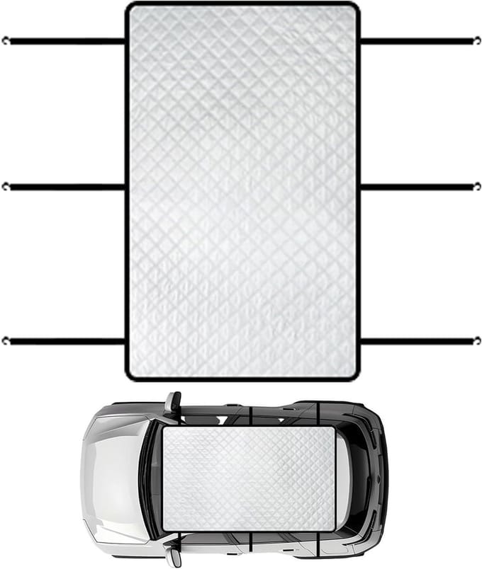 Zonnedak Afdekking - Camping Zonwering - Bescherming Auto - Elastische Banden - 150x200 cm - Zwart