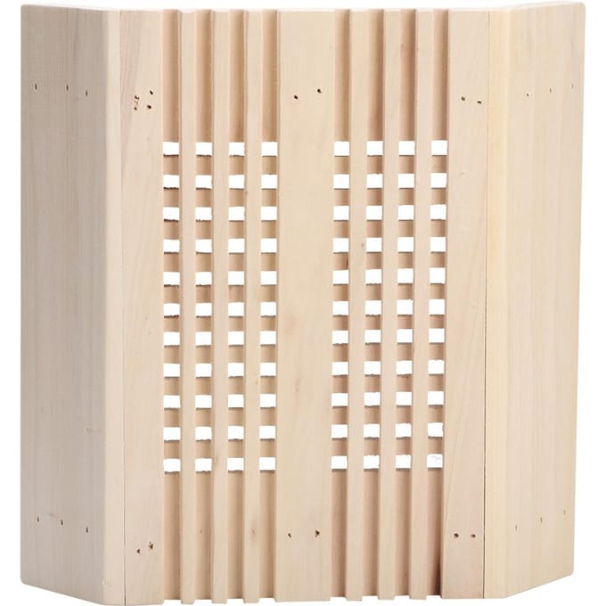 Abat-jour d'angle carré en bois pour salle de sauna, cache-lumière, accessoires de sauna beige