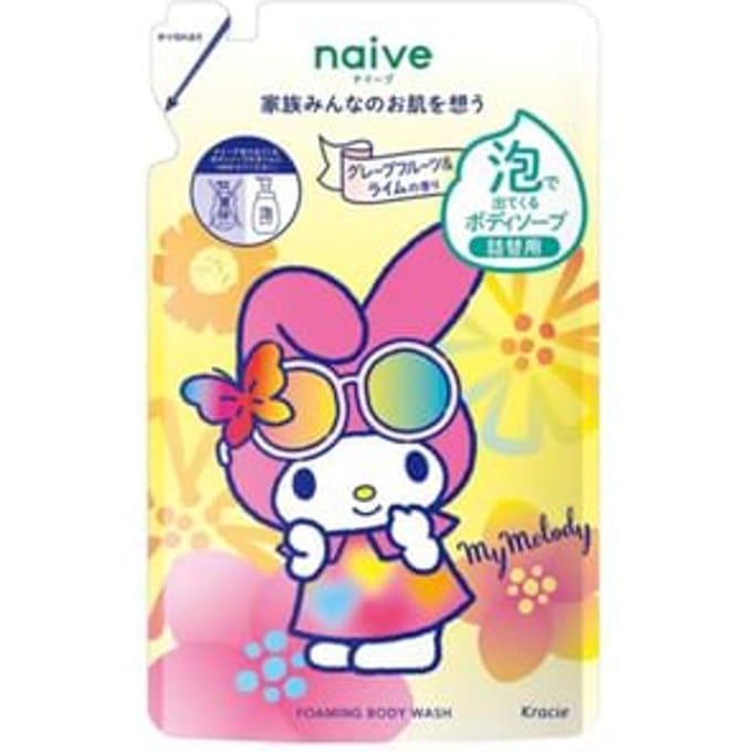 Kracie - Sanrio My Melody Naive Foaming Body Wash 480ml Refill