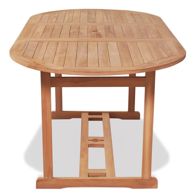 vidaXL - Tuintafel - 180x90x75 - cm - massief - teakhout